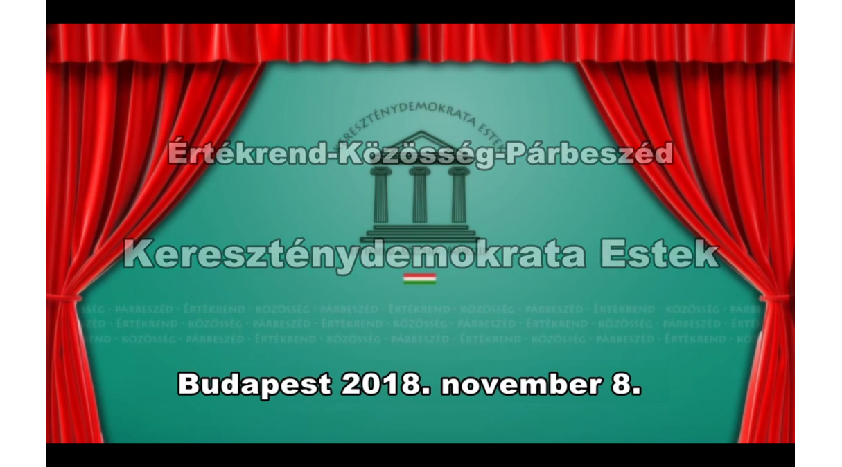 Kereszténydemokrata Est 2018.11.08.